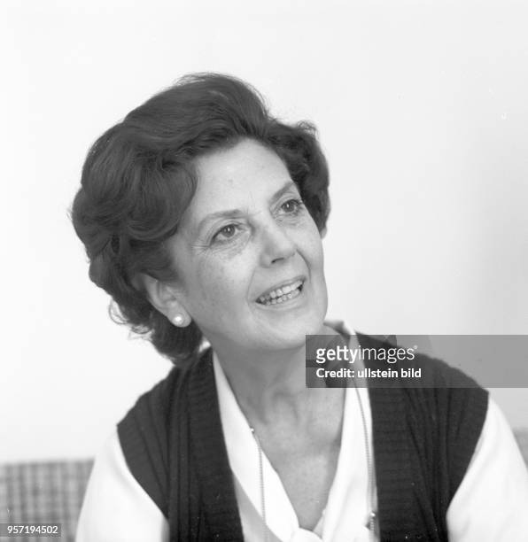 Laura Allende , Schwester des 1973 bei einem Militärputsch gestürzten chilenischen Präsidenten Salvador Allende, aufgenommen Anfang 1976 bei einem...