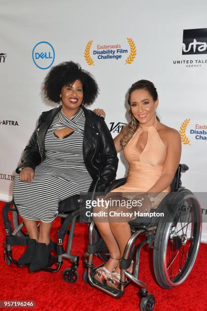 Actress Shanalyna Palmer & actress Tamara Mena arrive on the red carpet of United Talent Agency's 5th Annual Easterseals Disability Film Challenge...