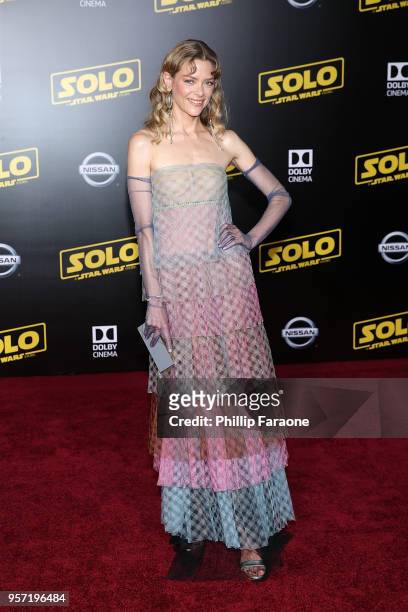Jaime King attends the premiere of Disney Pictures and Lucasfilm's "Solo: A Star Wars Story" on May 10, 2018 in Hollywood, California.