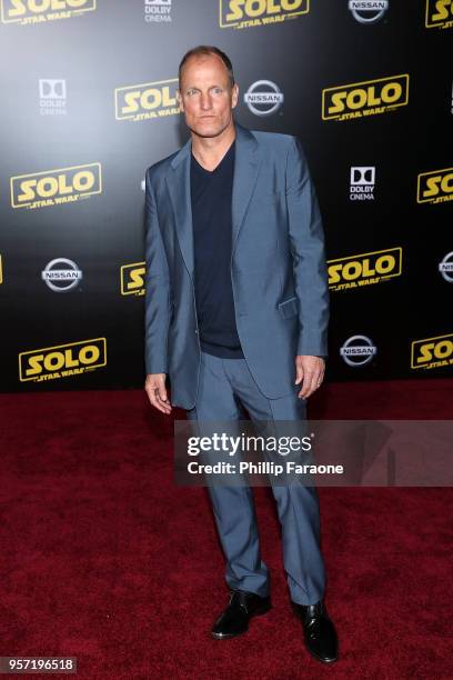 Woody Harrelson attends the premiere of Disney Pictures and Lucasfilm's "Solo: A Star Wars Story" on May 10, 2018 in Hollywood, California.