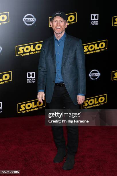 Ron Howard attends the premiere of Disney Pictures and Lucasfilm's "Solo: A Star Wars Story" on May 10, 2018 in Hollywood, California.