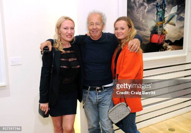 Gilles Bensimon and Teddy Bensimon attend the Gilles Bensimon opening reception of 'Gris-Gris' Exhibition presented by Gobbi Fine Art on May 10, 2018...