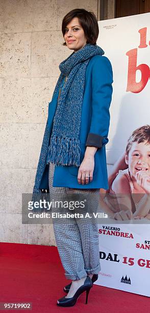 Italian actress Claudia Pandolfi attends 'La Prima Cosa Bella' photocall at Embassy Cinema on January 12, 2010 in Rome, Italy.