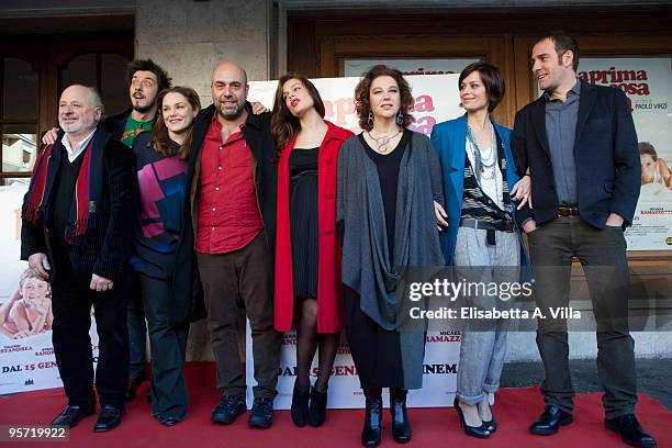 Marco Messeri, Paolo Ruffini, Fabrizia Sacchi, director Paolo Virzi, Micaela Ramazzotti, Stefania Sandrelli, Claudia Pandolfi and Valerio Mastandrea...