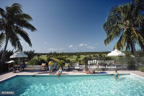 The Campbells' pool at Cotton Bay, on Eleuthera Island in the Bahamas, November 1982.