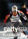 Sportlerin, Ski Nordisch, Biathlon D Biathlon-WM in Osrblie , 15 km: - in Aktion