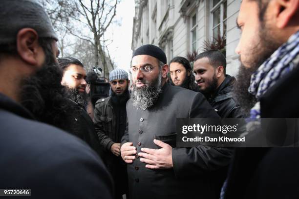 Islam4UK Spokesman Anjem Choudary leaves a press conference in Millbank Studios on January 12, 2010 in London, England. The radical Islamic group had...