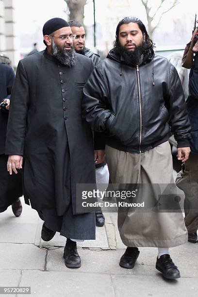 Islam4UK Spokesman Anjem Choudary leaves a press conference in Millbank Studios on January 12, 2010 in London, England. The radical Islamic group had...