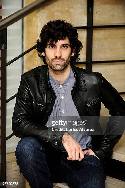 Spanish actor Tamar Novas presents "Acusados" second season at Tele 5 television set on January 12, 2010 in Madrid, Spain.