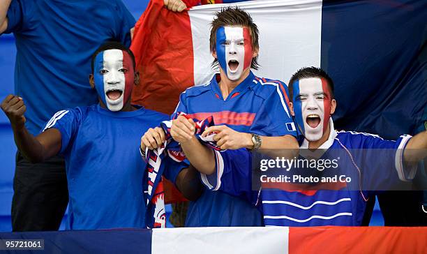 french football fans - france supporter stock pictures, royalty-free photos & images