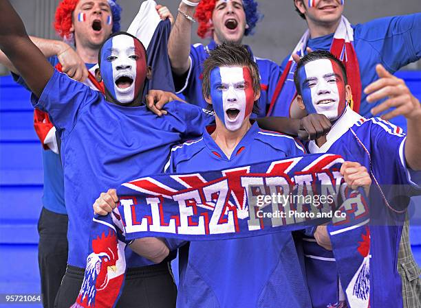 french football fans - co supported stock pictures, royalty-free photos & images