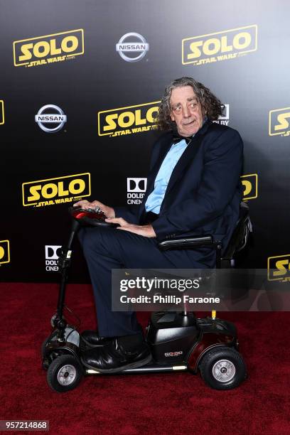 Peter Mayhew attends the premiere of Disney Pictures and Lucasfilm's "Solo: A Star Wars Story" on May 10, 2018 in Hollywood, California.