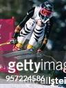 Sportlerin, D Ski Alpin in Aktion - Abfahrt - bei den Olympischen Spielen in Lillehammer - 1994