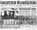 Titelseite einer Ausgabe der SED Bezirkszeitung 'Lausitzer Rundschau'