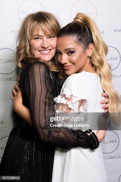 Madchen Amick and Gabi DeMartino attend the Niki & Gabi DeMartino X Bellami Collection Launch Party at Avenue on May 10, 2018 in Los Angeles,...