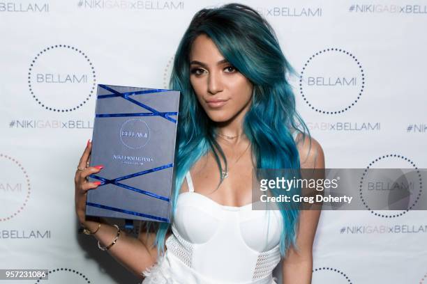 Niki DeMartino attends the Niki & Gabi DeMartino X Bellami Collection Launch Party at Avenue on May 10, 2018 in Los Angeles, California.