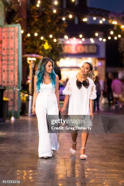 Niki and Gabi DeMartino attend the Niki & Gabi DeMartino X Bellami Collection Launch Party at Avenue on May 10, 2018 in Los Angeles, California.