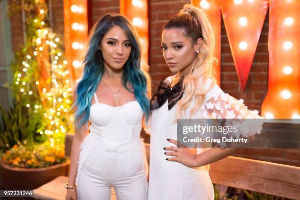 Niki and Gabi DeMartino attend the Niki & Gabi DeMartino X Bellami Collection Launch Party at Avenue on May 10, 2018 in Los Angeles, California.