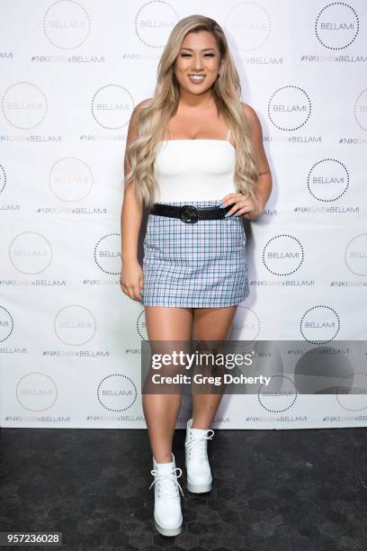 Remi Cruz attends the Niki & Gabi DeMartino X Bellami Collection Launch Party at Avenue on May 10, 2018 in Los Angeles, California.