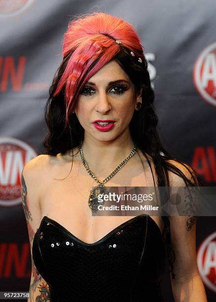 Adult film actress Joanna Angel arrives at the 27th annual Adult Video News Awards Show at the Palms Casino Resort January 9, 2010 in Las Vegas,...