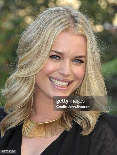 Actress Rebecca Romijn unveils her second Milk Mustache ad at "The Great Gallon Give" at The Backyard at W Los Angeles - Westwood on January 11, 2010...