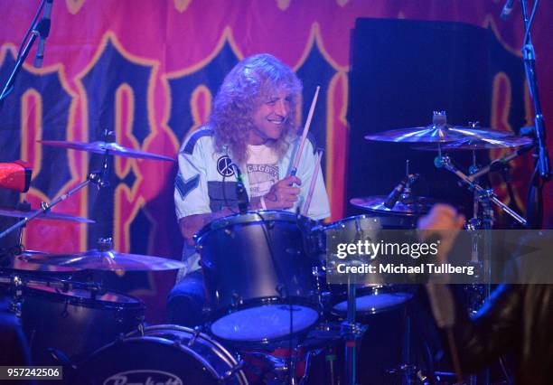 Drummer Steven Adler of Adler's Appetite performs at Whisky a Go Go on May 10, 2018 in West Hollywood, California.