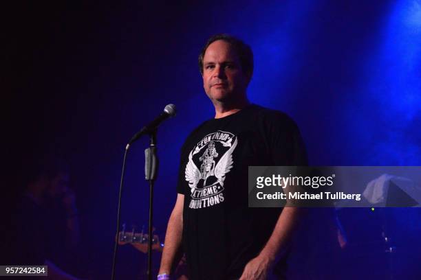 Radio host Eddie Trunk talks to the audience at Whisky a Go Go on May 10, 2018 in West Hollywood, California.