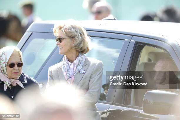 Queen Elizabeth II, Penny, Countess Mountbatten of Burma and Prince Philip, Duke of Endinburgh attend the third day of the Royal Windsor Horse Show...