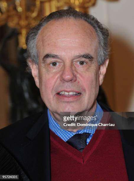 French Minister of Culture and Communication Frederic Mitterrand attends the presentation of French Order of Arts and Literature Award to Ron Carter...
