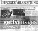 Titelseite einer Ausgabe der SED Bezirkszeitung 'Leipziger Volkszeitung'