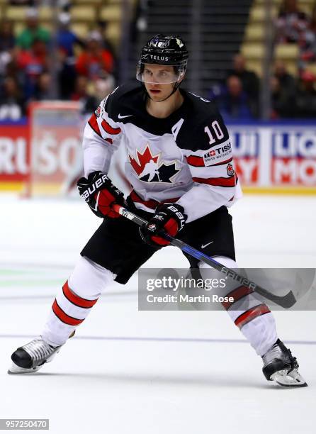 Brayden Schenn of Canada skates against Norway during the 2018 IIHF Ice Hockey World Championship Group B game between Norway and Canada at Jyske...