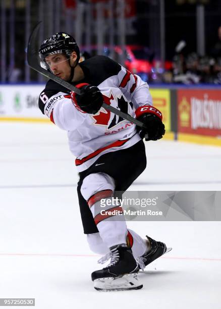 Ryan Pulock of Canada skates against Norway during the 2018 IIHF Ice Hockey World Championship Group B game between Norway and Canada at Jyske Bank...
