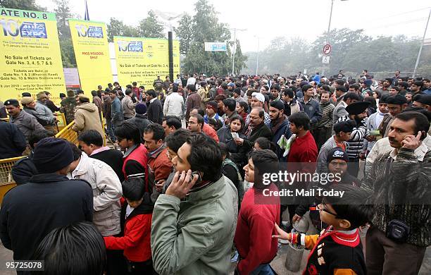 Huge rush of vistors at the ongoing Auto Expo 2010 at Pragati Maidan in New Delhi on Sunday, January 10, 2010.