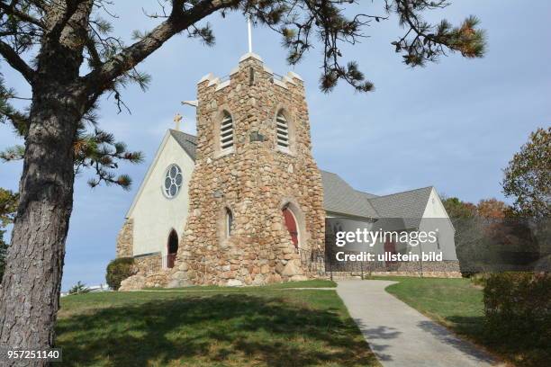 Die Kirche in Chatham auf der Halbinsel Cape Cod., beliebtes Reiseziel in USA. Nur 4 Stunden Autofahrt von New York entfernt bieten die breiten...