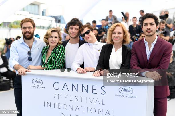Actor Peter Lanzani, actress Mercedes Moran, writer Luis Ortega, actor Lorenzo Ferro, actress Cecilia Roth and actor Chino Darin attend the photocall...