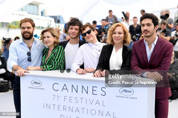 Actor Peter Lanzani, actress Mercedes Moran, writer Luis Ortega, actor Lorenzo Ferro, actress Cecilia Roth and actor Chino Darin attend the photocall...