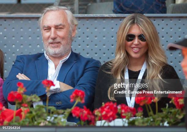 Patricia Olmedilla and Gonzalo de la Cierva are seen attending the Mutua Madrid Open tennis tournament at the Caja Magica on May 10, 2018 in Madrid,...
