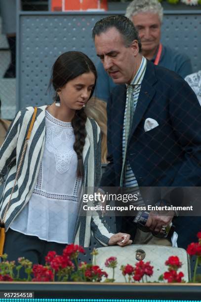 Jaime de Marichalar and his daughter Victoria Federica de Marichalar are seen attending the Mutua Madrid Open tennis tournament at the Caja Magica on...