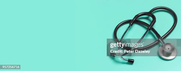 stethoscope with copy space - medical instrument stock pictures, royalty-free photos & images