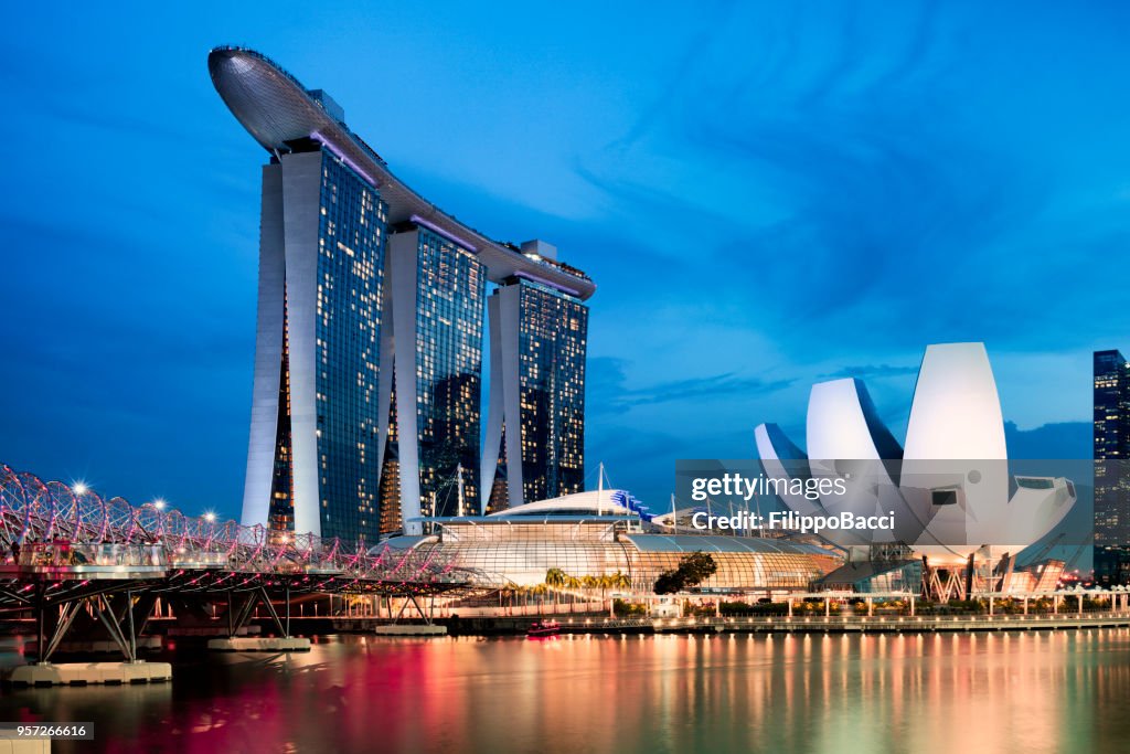Marina Bay Sands in Singapore at sunset