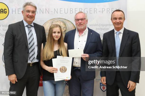 Hermann-Neuberger-Plakette 2017 , Shotokan-Karate Saarwellingen , Stefan Louis , Annika Summa , Ernst Kreutzer , Dr. Peter Caninberg during the...