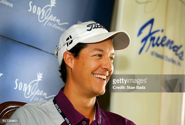Parker McLachlin spoke about growing up play golf in Hawaii during his press interview for the Sony Open in Hawaii held at Waialae Country Club on...