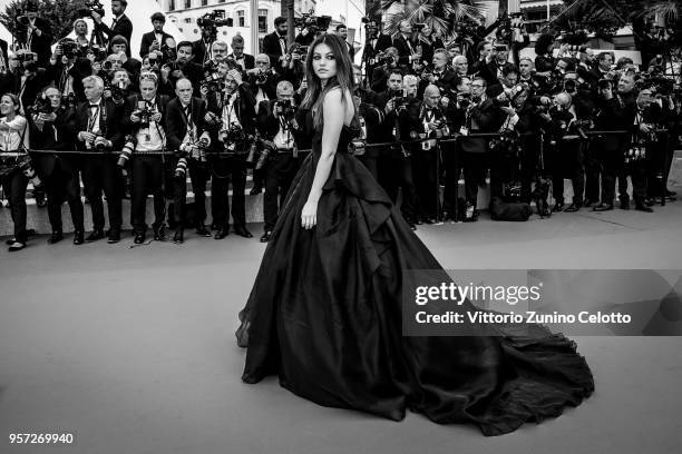 Thylane Blondeau attends the screening of 'Sorry Angel ' during the 71st annual Cannes Film Festival at Palais des Festivals on May 10, 2018 in...