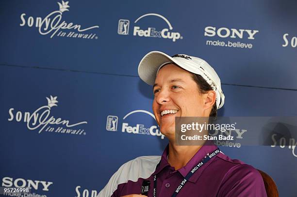 Parker McLachlin spoke about growing up play golf in Hawaii during his press interview for the Sony Open in Hawaii held at Waialae Country Club on...