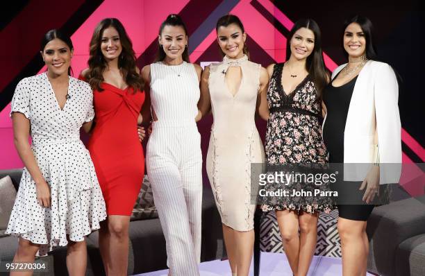 Aleyda Ortiz, Nastassja Bolivar, Clarissa Molina, Ana Patricia Gamez and Vanessa De Roide are seen during Facebook Live: Nuestra Belleza Latina...
