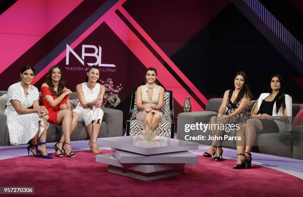 Aleyda Ortiz, Nastassja Bolivar, Clarissa Molina, Ana Patricia Gamez and Vanessa De Roide are seen during Facebook Live: Nuestra Belleza Latina...