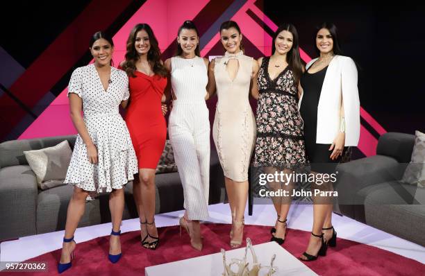 Aleyda Ortiz, Nastassja Bolivar, Clarissa Molina, Ana Patricia Gamez and Vanessa De Roide are seen during Facebook Live: Nuestra Belleza Latina...