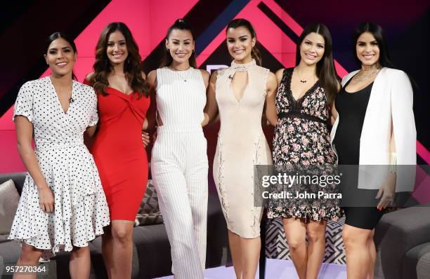 Aleyda Ortiz, Nastassja Bolivar, Clarissa Molina, Ana Patricia Gamez and Vanessa De Roide are seen during Facebook Live: Nuestra Belleza Latina...