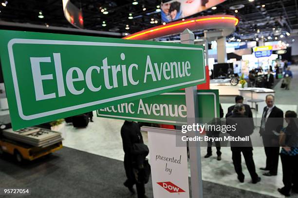 Electric Avenue on the show floor during press preview days for the world automotive media North American International Auto Show at the Cobo Center...