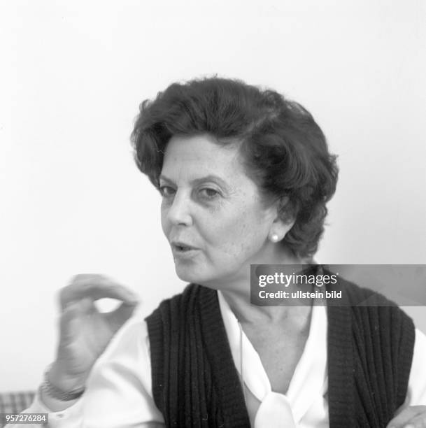 Laura Allende , Schwester des 1973 bei einem Militärputsch gestürzten chilenischen Präsidenten Salvador Allende, aufgenommen Anfang 1976 bei einem...